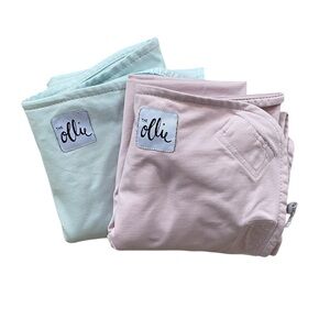 The Ollie Swaddle Bundle in Light Pink and Light Green